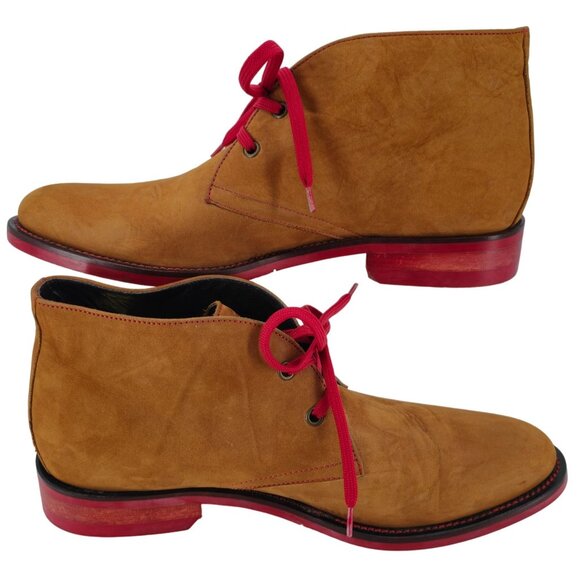 Donald J. Pliner Italy Brown Suede Chukka Boots Mens size 8.5 Dress Casual Shoes - Picture 6 of 11